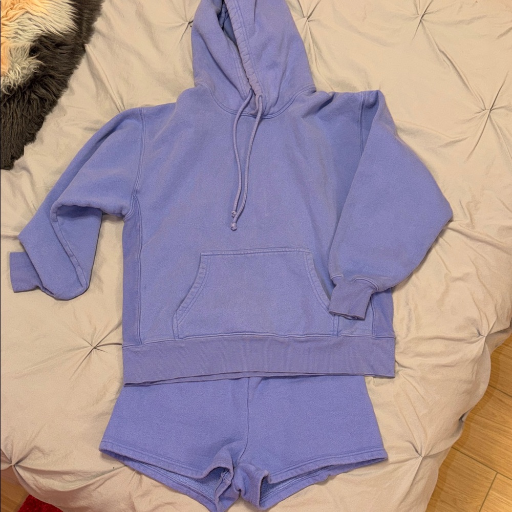 Aritzia Cozy Boyfriend/Perfect Purple Sweat Set